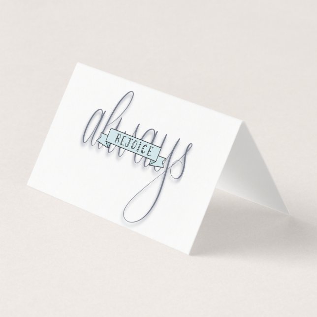 Regocijarse siempre con las tarjetas de felicitaci (Anverso)