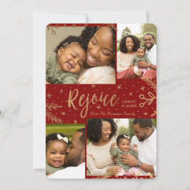 Regocijarse | Tarjeta de Navidades de grupo | Faux