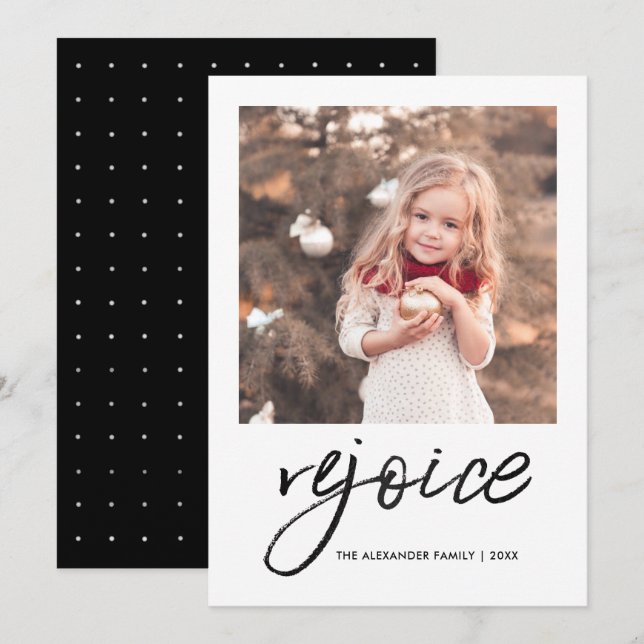 Regocijarse y alegrarse de la tarjeta de fotos rel (Anverso / Reverso)