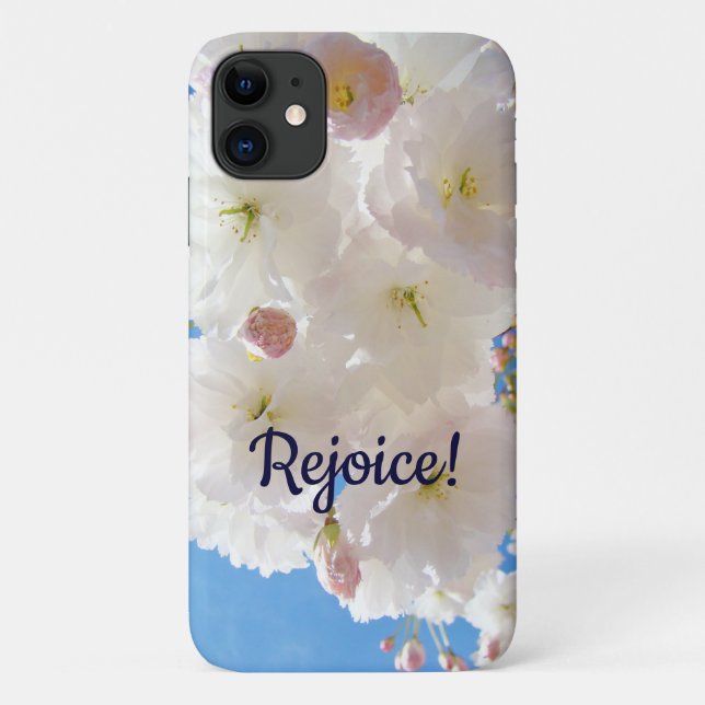 ¡Regocíjate! Fundas para iPhone Florales Flores Ro (Reverso)