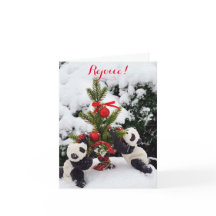 Regocíjate Navidad Año Nuevo Pandas en Juego