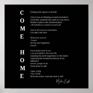 Regresa a Casa Alma Arte de Póster de Poema Inspir