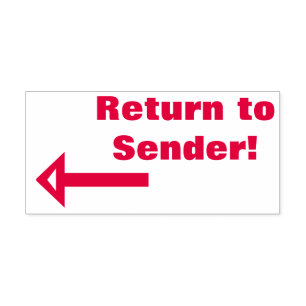 "¡Regresa al remitente!" Sello de goma