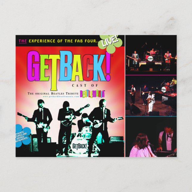 ¡Regresa! Postal de Beatlemania (Anverso)