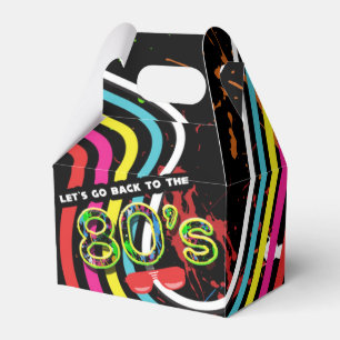 REGRESO A LOS 80'S Cajas de Favor de Fiesta Retro 