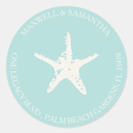 Regreso Dirección Sello para sobres Pegatina Boda