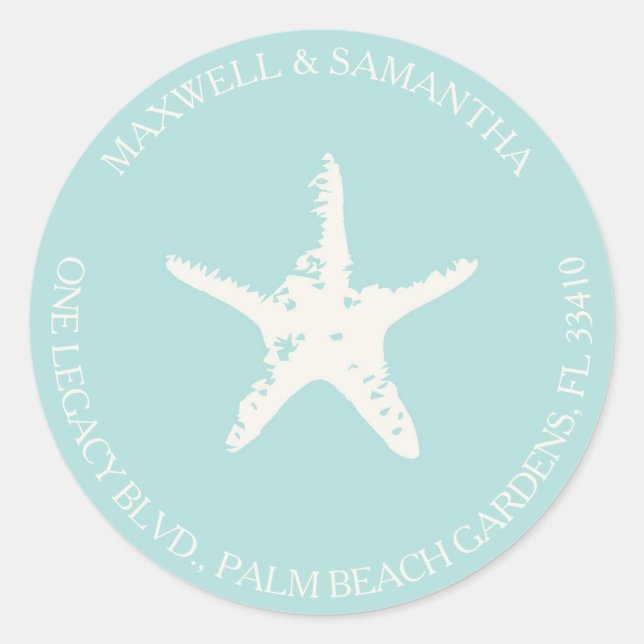 Regreso Dirección Sello para sobres Pegatina Boda  (Anverso)