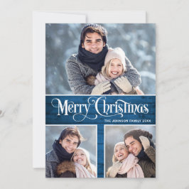 Regreso Feliz Navidad Rustic 3 Fotos Saludo