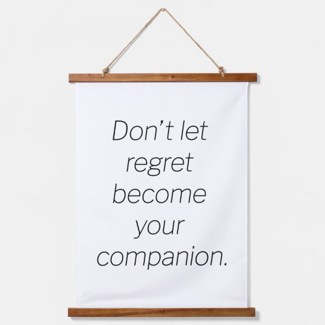 Regret v2 Tapiz de pared con topes de madera (Anverso)