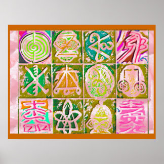 REIKI Karuna : Símbolos de arte de estilo vintage