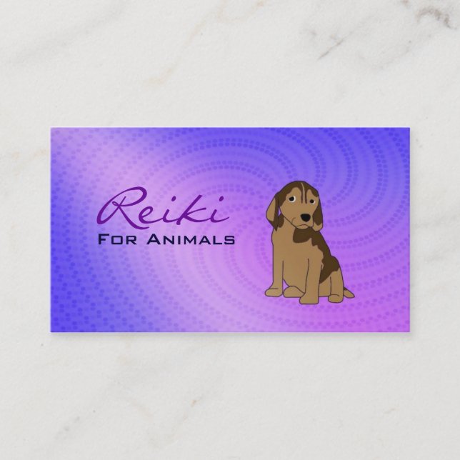 Reiki para las tarjetas de visita de los animales (Anverso)