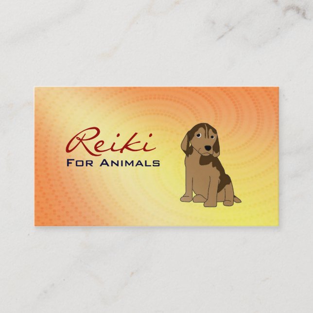 Reiki para las tarjetas de visita de los animales (Anverso)