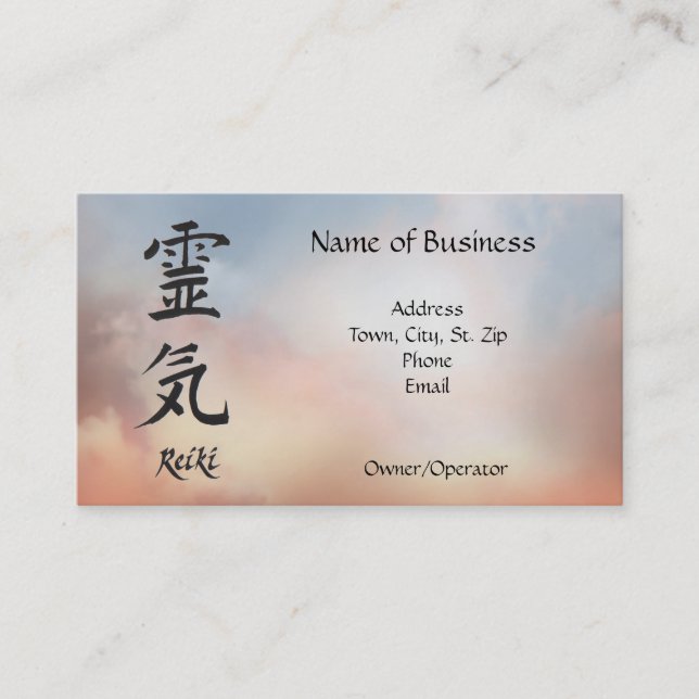 Reiki personal o tarjeta de visita (Anverso)
