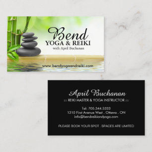 Reiki y tarjetas de visita de la yoga