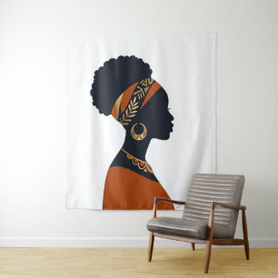 Reina Afrohemiana Tapiz Mural Radiante