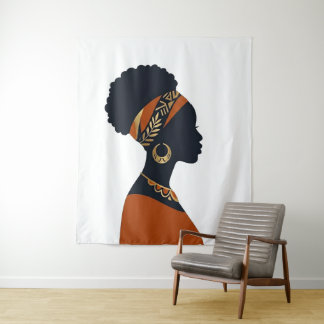 Reina Afrohemiana Tapiz Mural Radiante