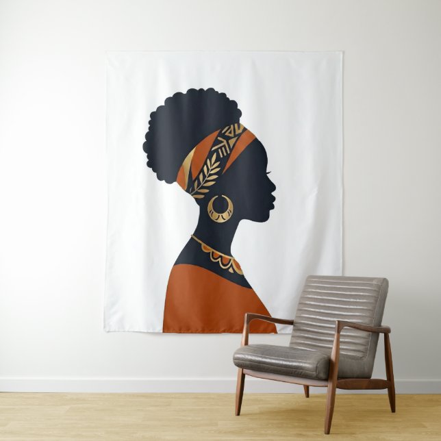 Reina Afrohemiana Tapiz Mural Radiante (In situ)