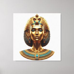 Reina Cleopatra – Lienzo faraónico dorado