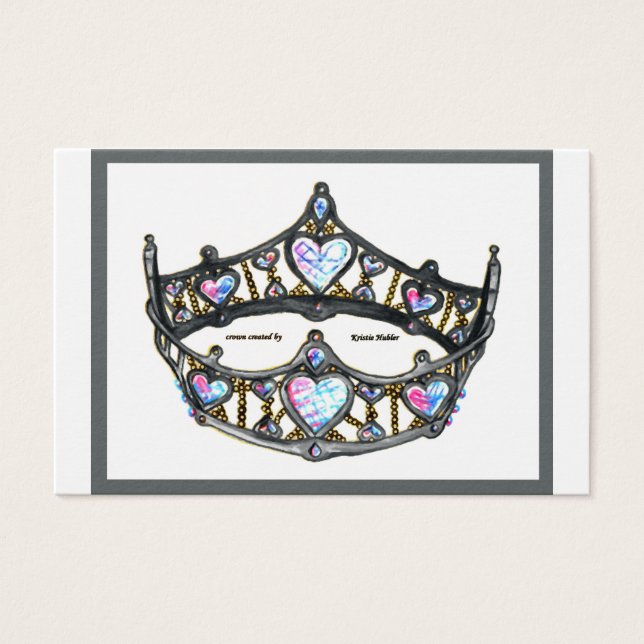 Reina Corazón de plata Corona Tiara blanco (Anverso)