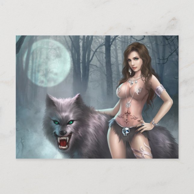 Reina de Azmodeus Lycan, postal (Anverso)