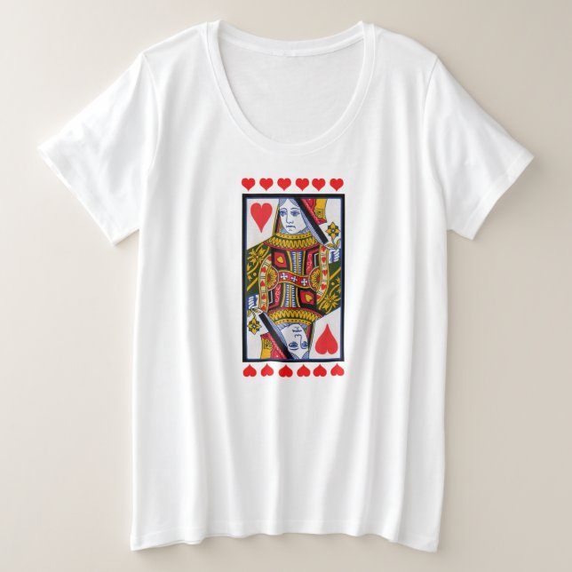 Reina de corazón fantasmal jugando cartas corazone (Anverso del diseño)