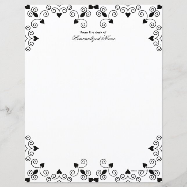 Reina de corazones - Hoja de papel sin línea negra (Anverso)