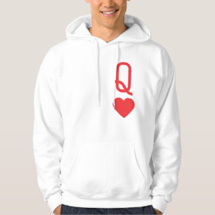 Reina de corazones sudadera encapuchada básica