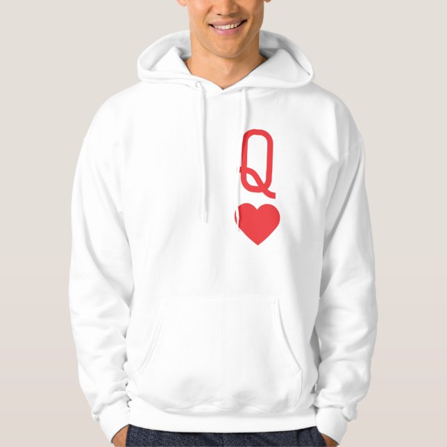 Reina de corazones sudadera encapuchada básica (Anverso)