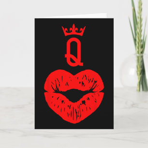Reina De Corazones Tarjeta De San Valentín Labios.