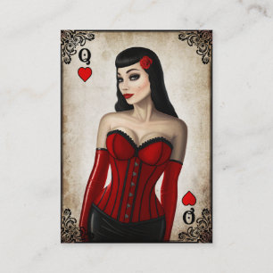 Reina de corazones - tarjeta de visita