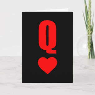 Reina de Corazones Tarjeta Q Pareja Pareja Saint V