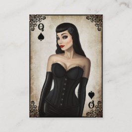Reina de espadas - tarjeta de visita