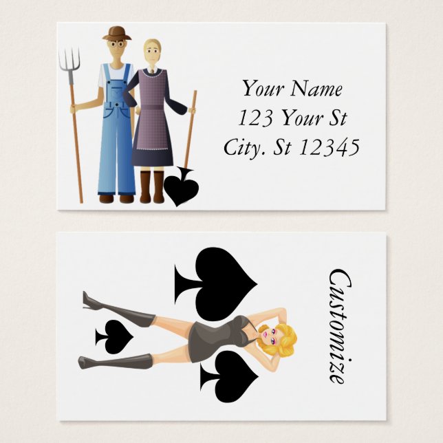 Reina de espadas Thunder_Cove, esposa de un granje (Anverso y reverso)