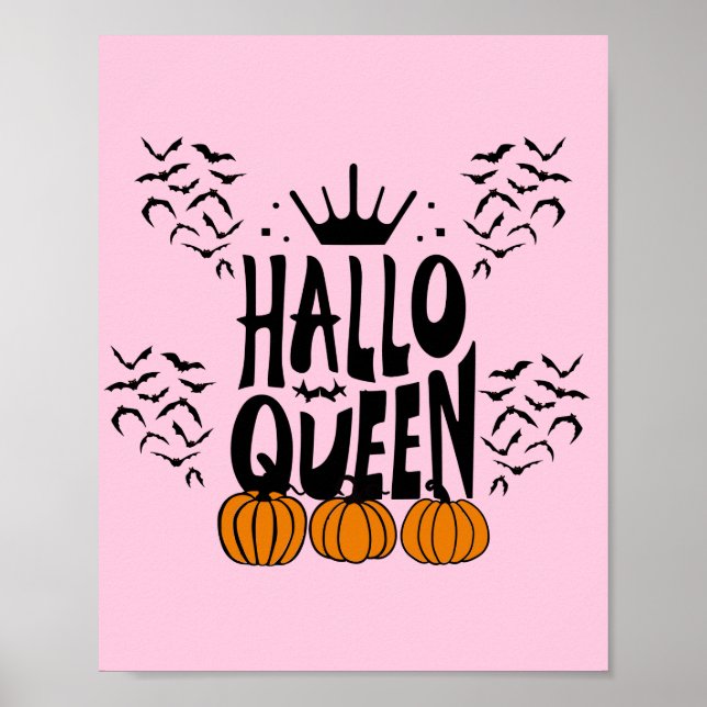 Reina de Halloween, Halloqueen, arte de Halloween  (Frente)