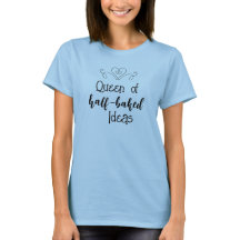Reina de ideas a medias camisetas de mujeres