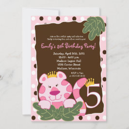 REINA DE LA 5 DE JUNGLE Invitación de cumpleaños