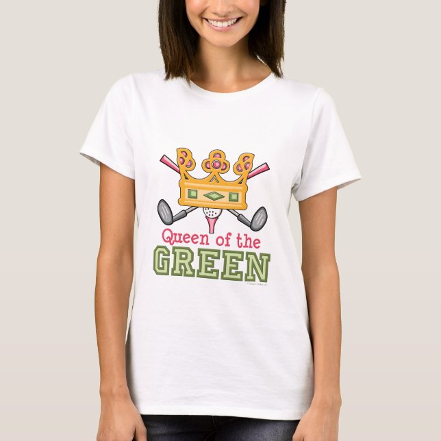 Reina de la camisa para mujer verde del golf (Anverso)