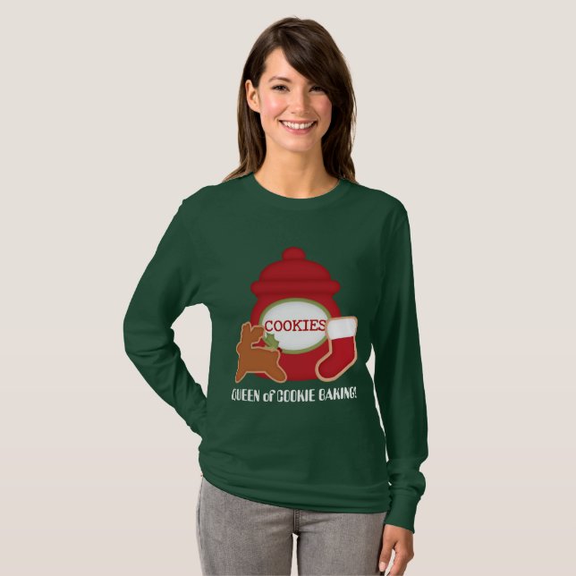Reina de la camiseta de los Navidades que hornean  (Anverso completo)