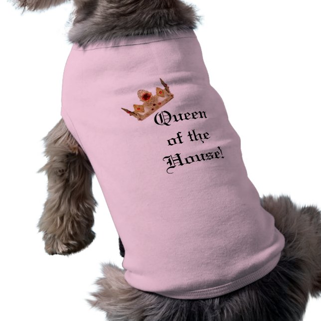 Reina de la camiseta de perro de la casa (Atrás)