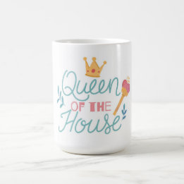 Reina de la casa de la madre día café taza