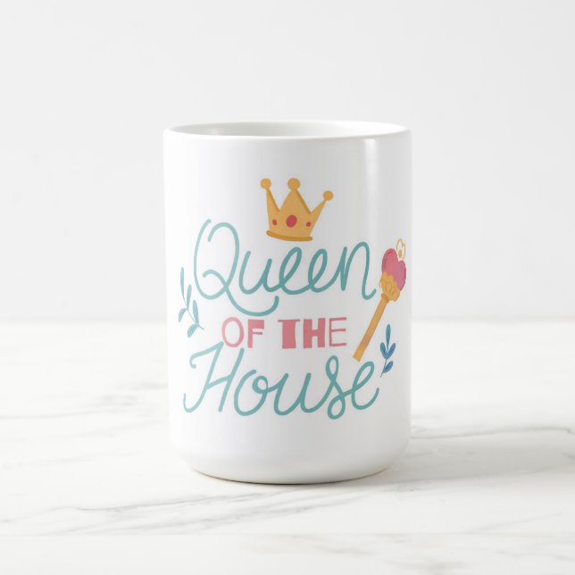 Reina de la casa de la madre día café taza (Centro)