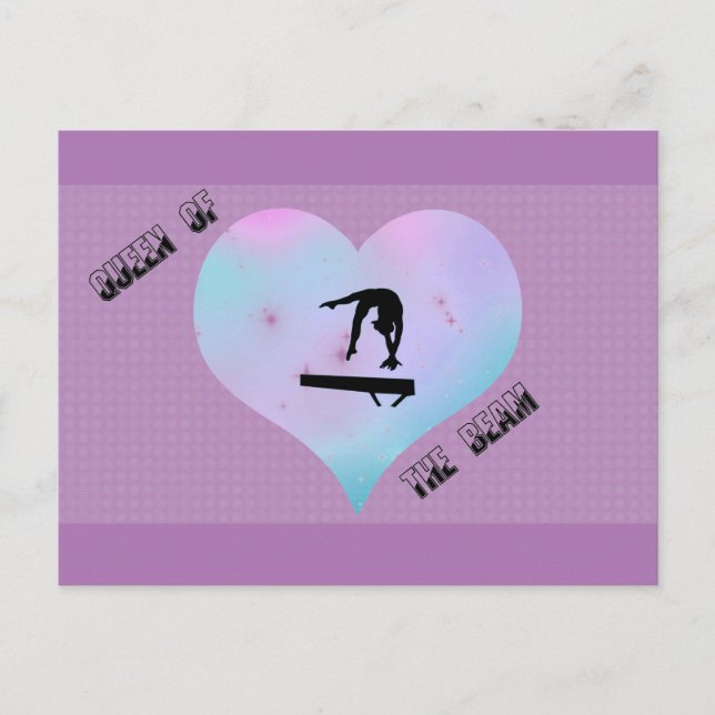 Reina de la gimnasia de haz postal morada (Anverso)