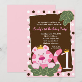 REINA DE LA PRIMERA Invitación de cumpleaños de JU