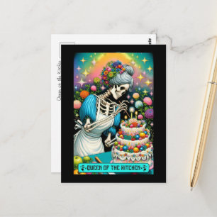 Reina de la Tarjeta de Tarot de la Cocina Postal