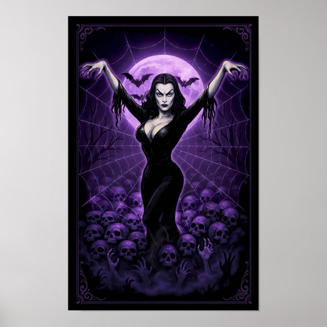 Reina de la Web – Póster de vampiro gótico (Frente)