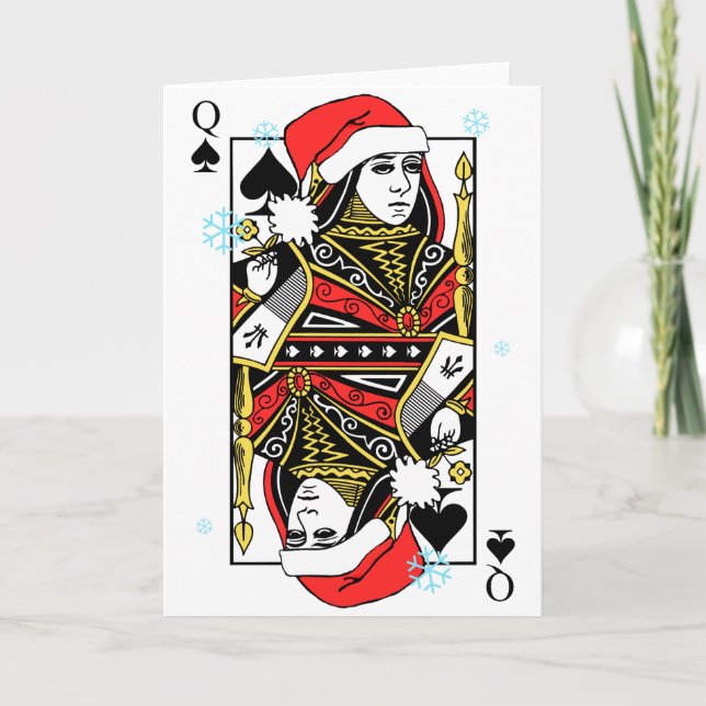 Reina de las Felices Navidad de espadas (Anverso)