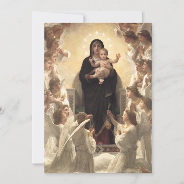 Reina de los ángeles Regina Angelorum por Bouguere (Anverso)