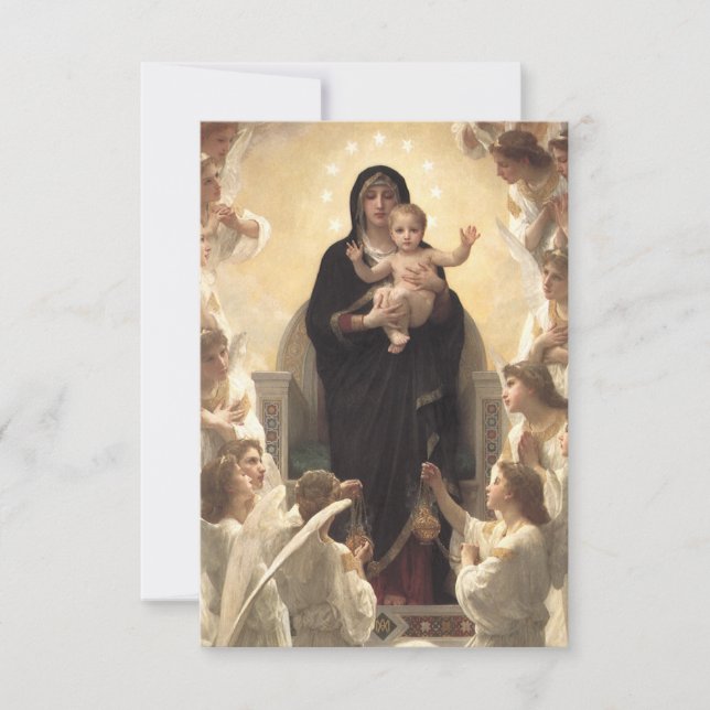 Reina de los ángeles Regina Angelorum por Bouguere (Anverso)