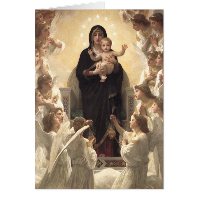 Reina de los ángeles Regina Angelorum por Bouguere (Frente)