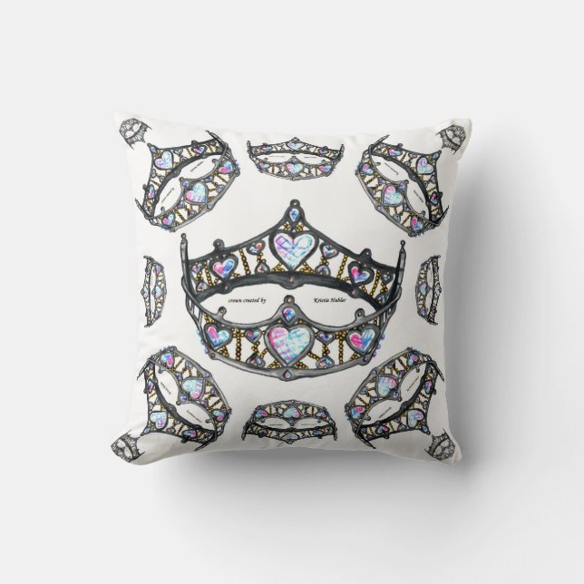 Reina de plata corona almohada blanca de Tiaras (Anverso)